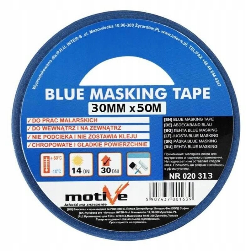 Taśma Malarska Blue Masking Tape 50m x 38mm 020 31