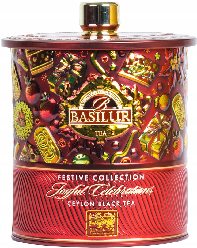 Herbata czarna BASILUR JOYFUL CELEBRATIONS liście JABŁKO świąteczna - 75 g