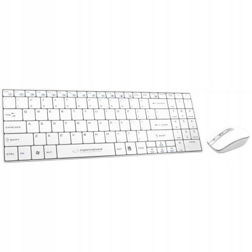 Esperanza EK122W klawiatura RF Wireless QWERTY Bia