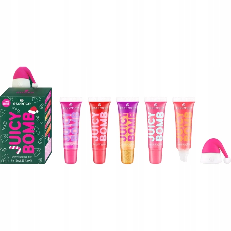 ESSENCE Zestaw błyszczyków do ust JUICY BOMB Xmas 5x10ml