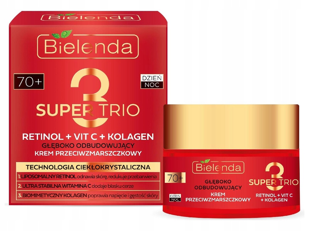 Bielenda Super Trio Głęboko Odbudowujący 70+ 50ml