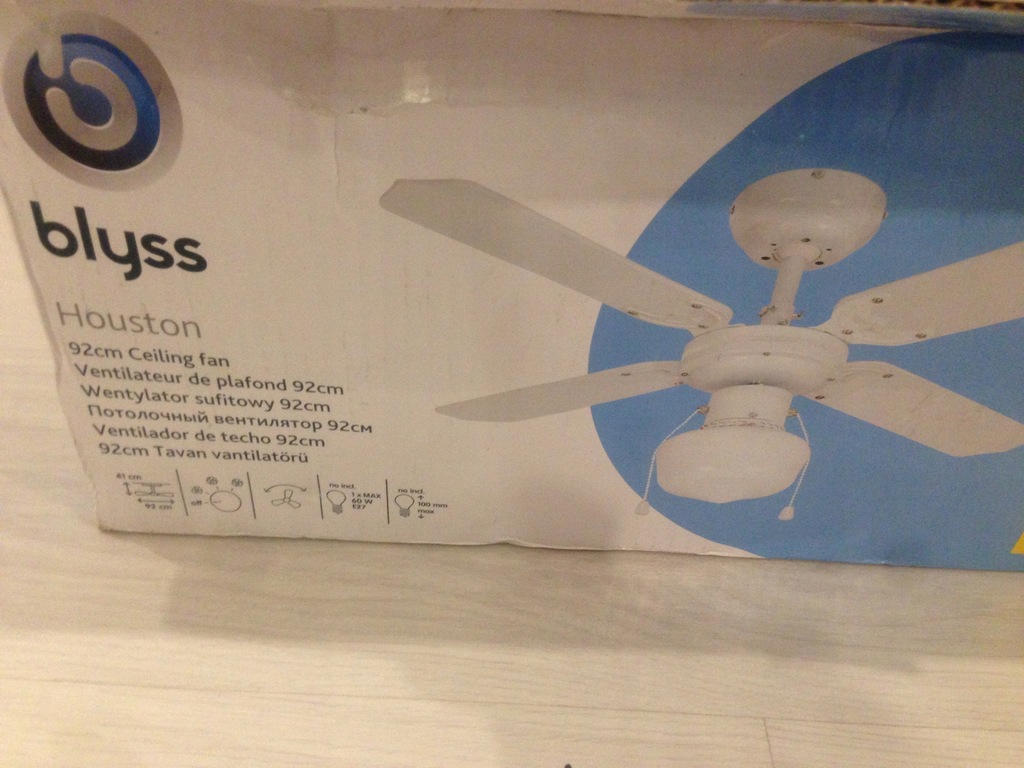 Blyss Houston Ceiling Fan Lampa Wentylator 7827161764