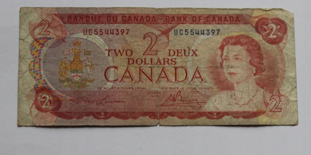 Banknot Kanada 2 Dolary 1974