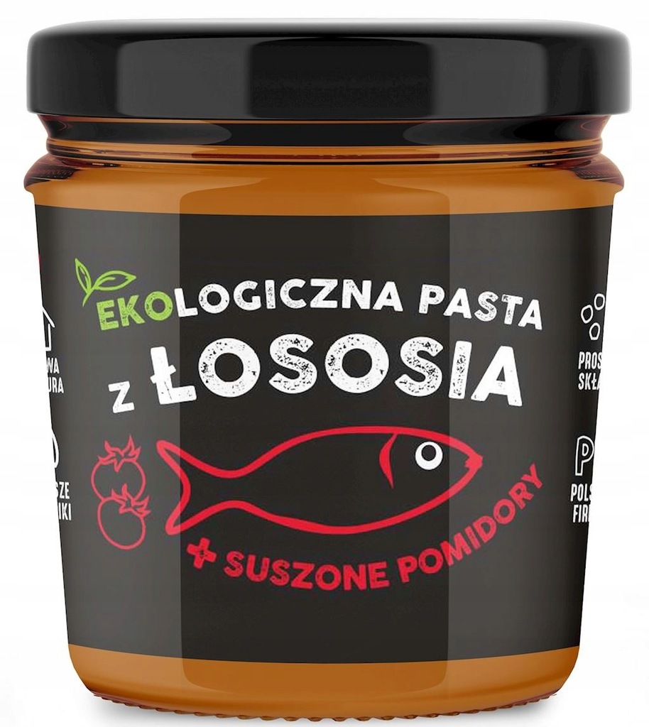 PASTA Z ŁOSOSIA Z SUSZONYMI POMIDORAMI BIO 90 g -