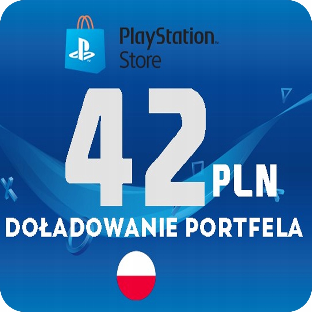 PLAYSTATION STORE 42 PLN ZŁ PSN KOD KLUCZ SONY NETWORK DOŁADOWANIE PS4 PS5