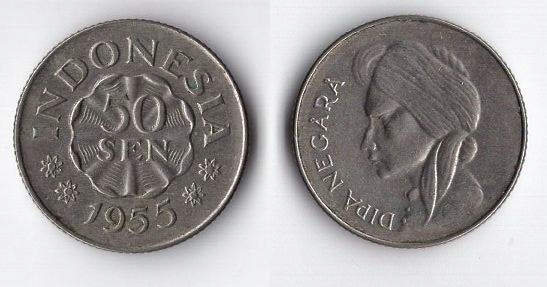 INDONEZJA 1955 50 SEN