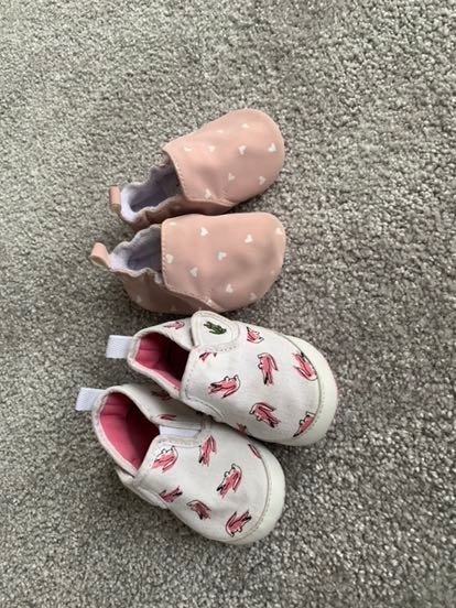 Buty niemowlęce Lacoste tenisówki + buciki H&M
