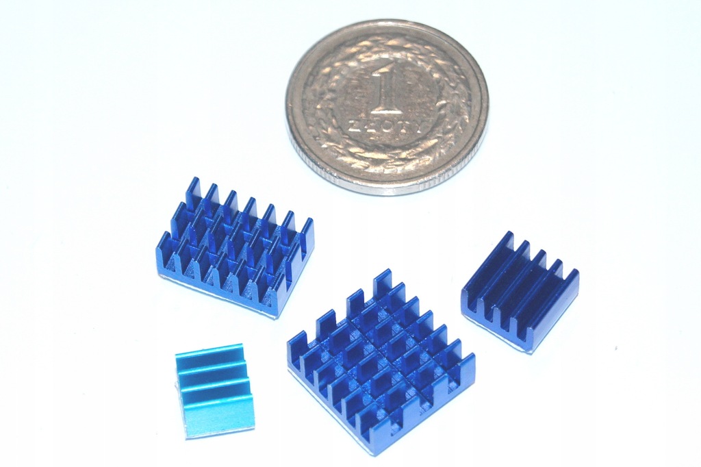 Radiatory Raspberry Pi4 (RPI4) - zestaw 4szt BLUE
