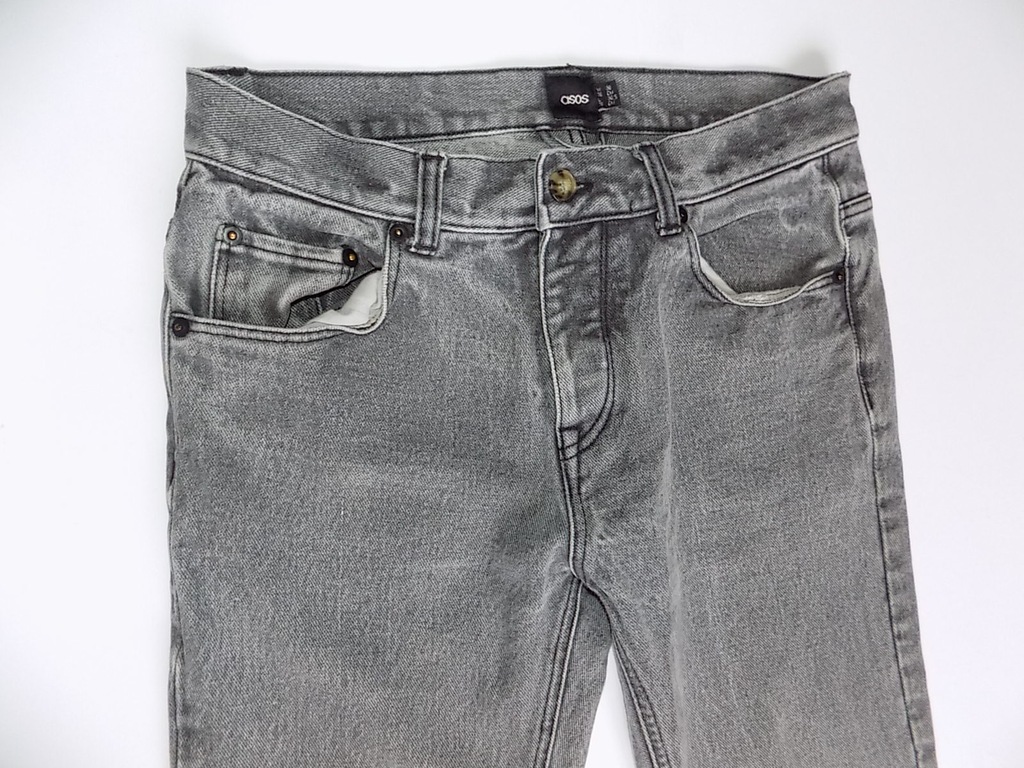ASOS spodnie męskie jeans W30L30 siwe