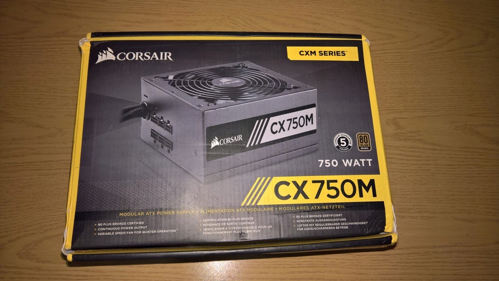 Corsair CX750M 80 PLUS Bronze Modularny GW!