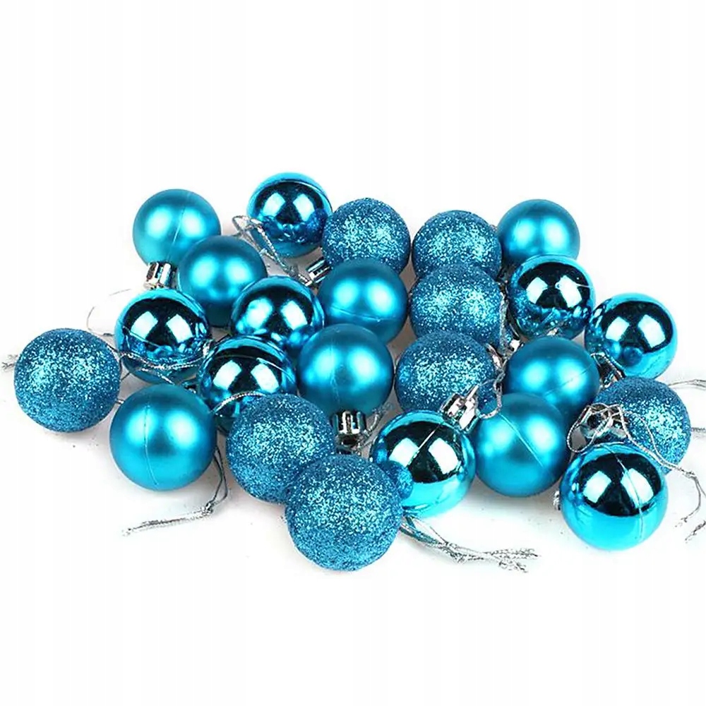24PCS Christmas ball decoration tree of Pure Color