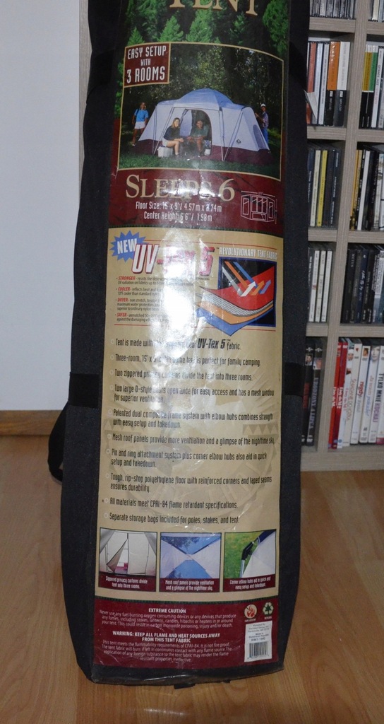 Namiot 6 osobowy /3 komory/ UVTEX 5 USA 8504399980 oficjalne