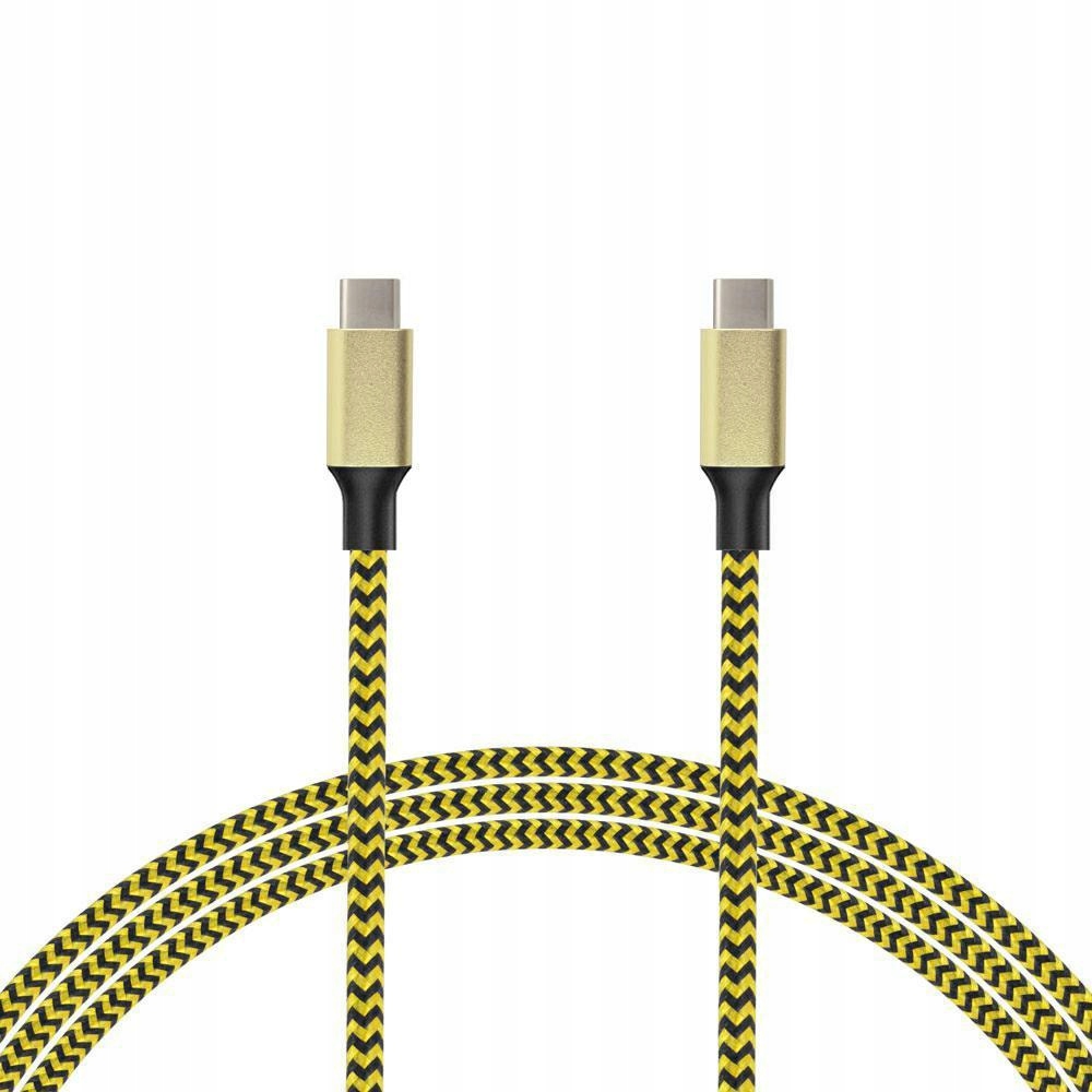 Kabel Samochodowy USB Typ C do Typ C do Auta - Wzmacniany 60W 1m