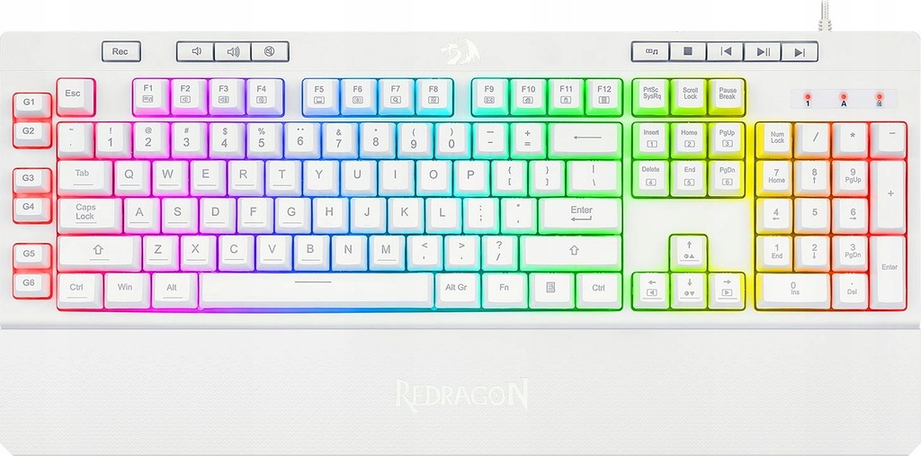 Klawiatura Redragon K512W Shiva White (REDK512WRGB) OUTLET