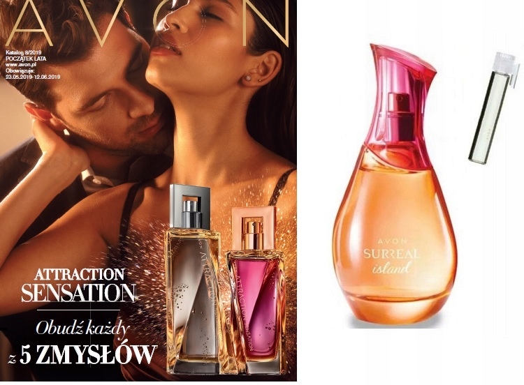 AVON KATALOG 8 2019 + Surreal Island próbka x 2