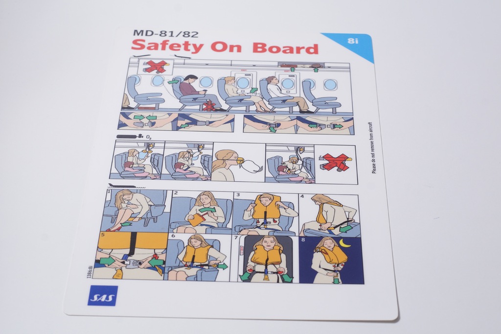 SAS Safety Card McDonnell Douglas MD-81/82