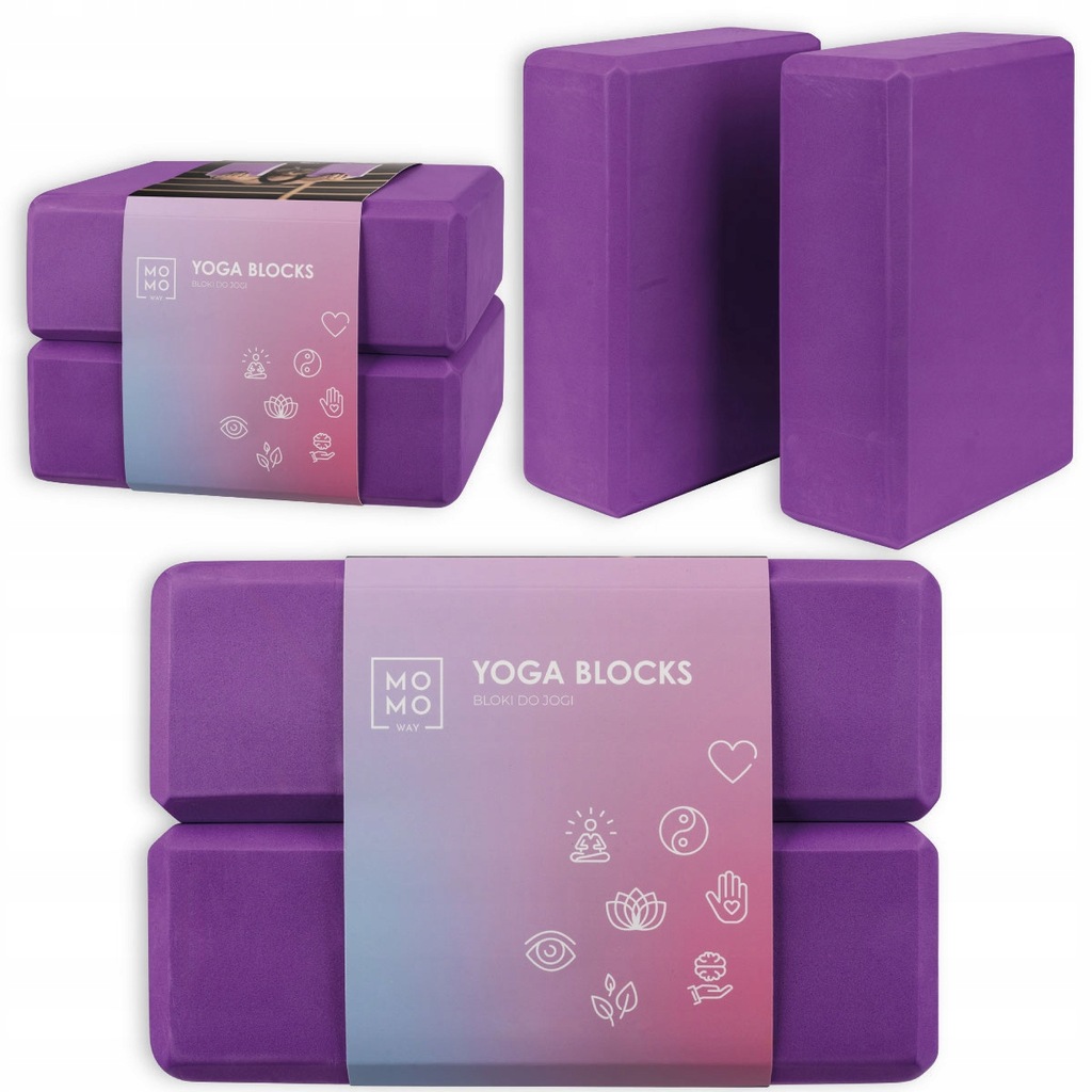 Kostka do jogi pilates MOMO WAY klocek blok do ćwiczeń yoga pianka EVA