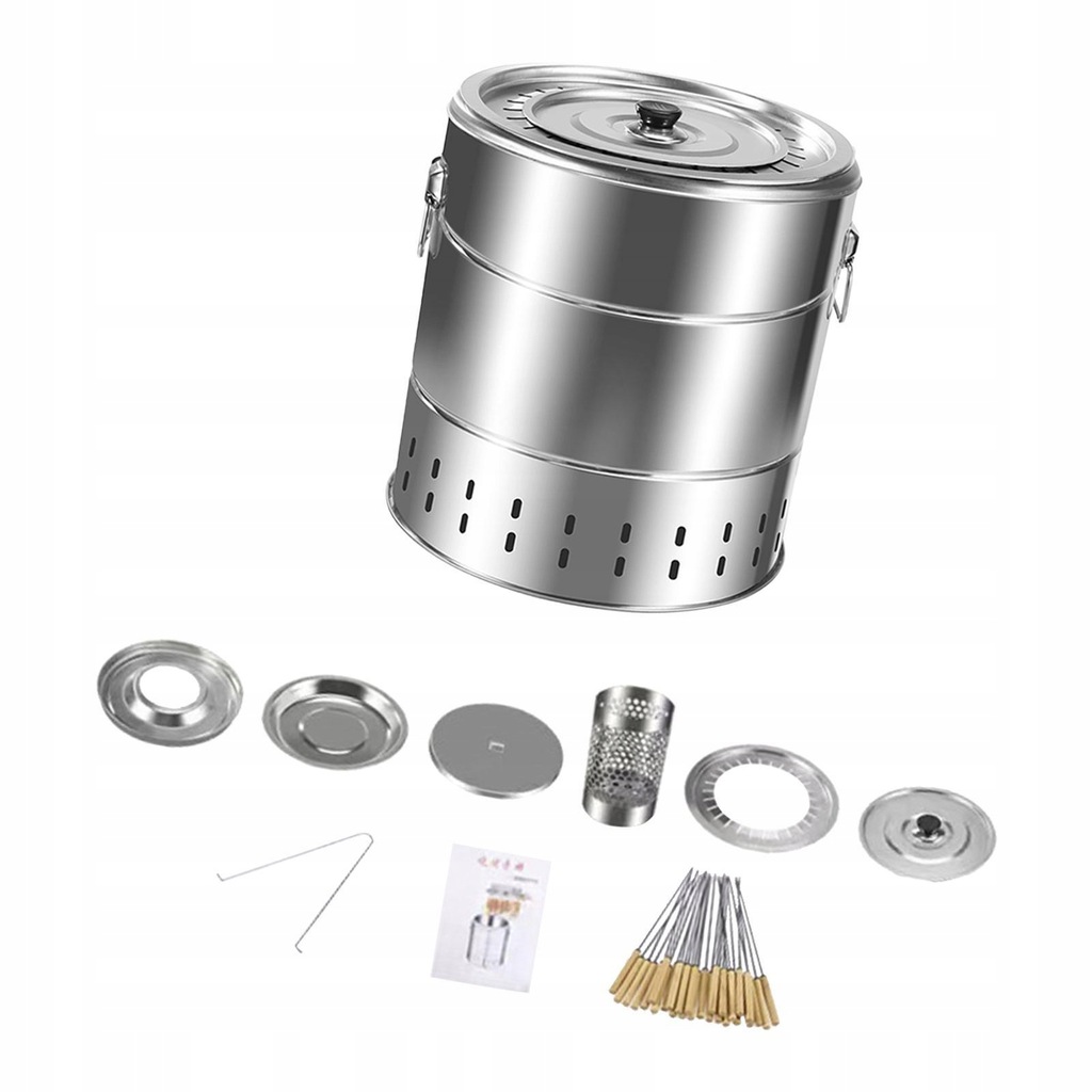 Smokeless Stainless Steel Barbecue Grill Bucket Barbecue Hanging Grill S