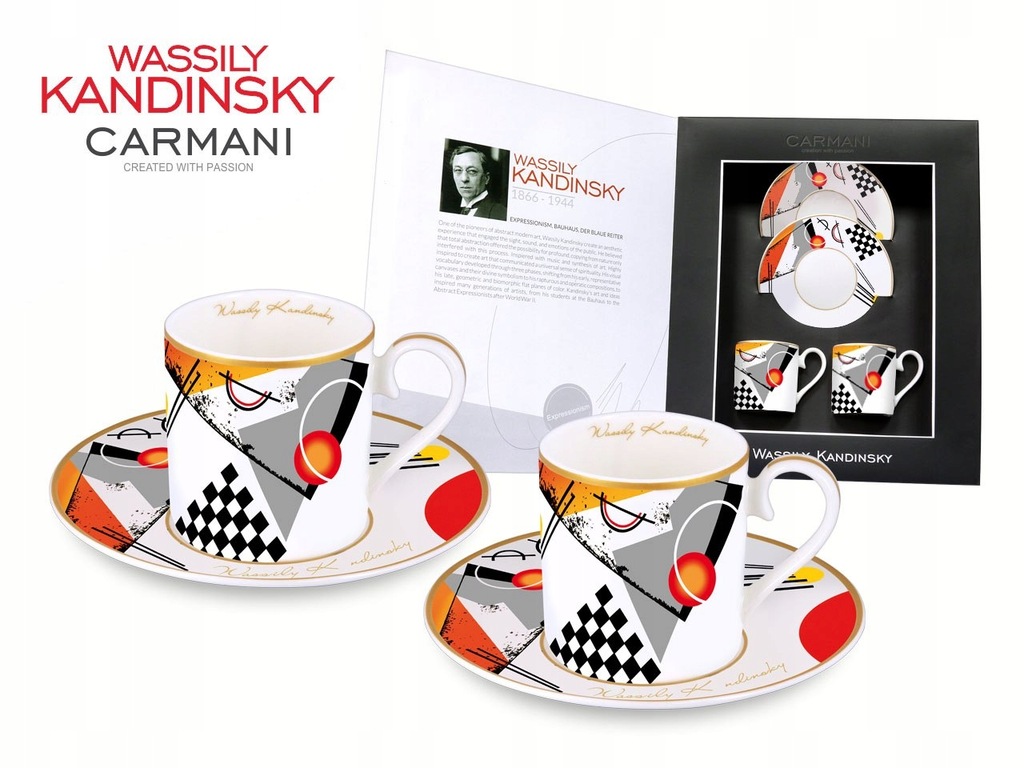 Kpl. 2 filiżanek espresso - Wassily Kandinsky. Ora