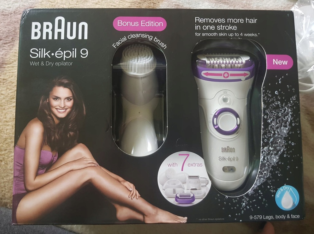 DEPILATOR BRAUN SILK EPIL 9 BONUS EDITION NOWY