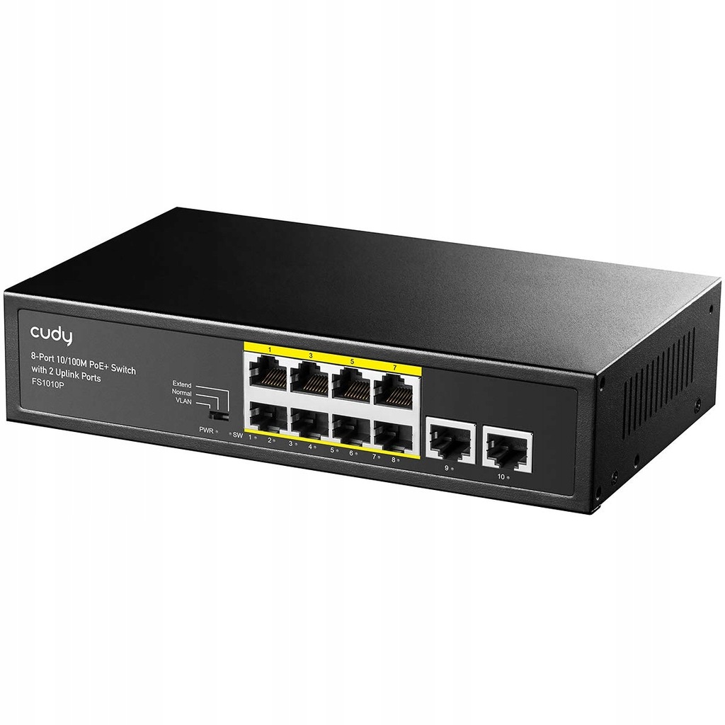 Switch 8-port Cudy FS1010P switch 8xFE PoE+ 120W 2xFE Uplink