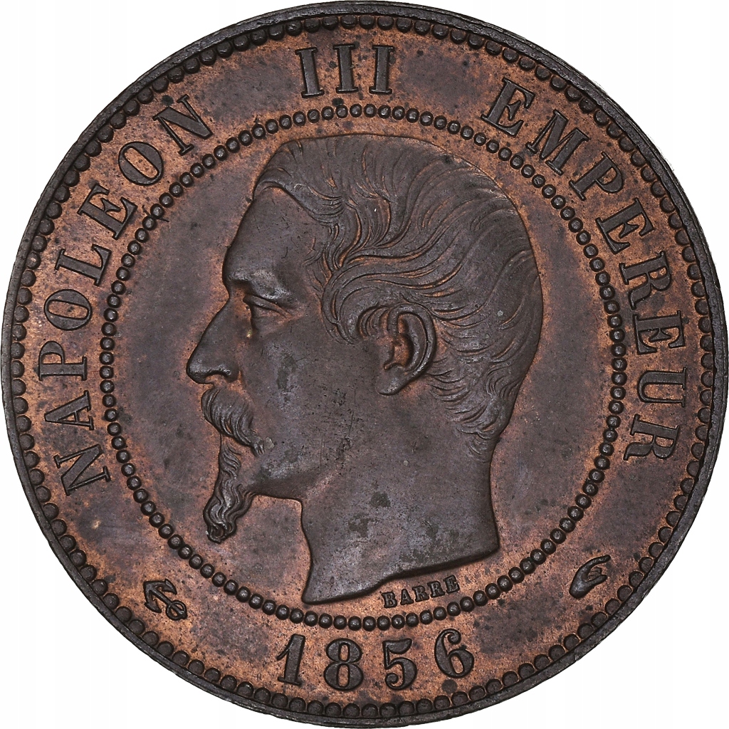 Moneta, Francja, Napoleon III, 10 Centimes, 1856,