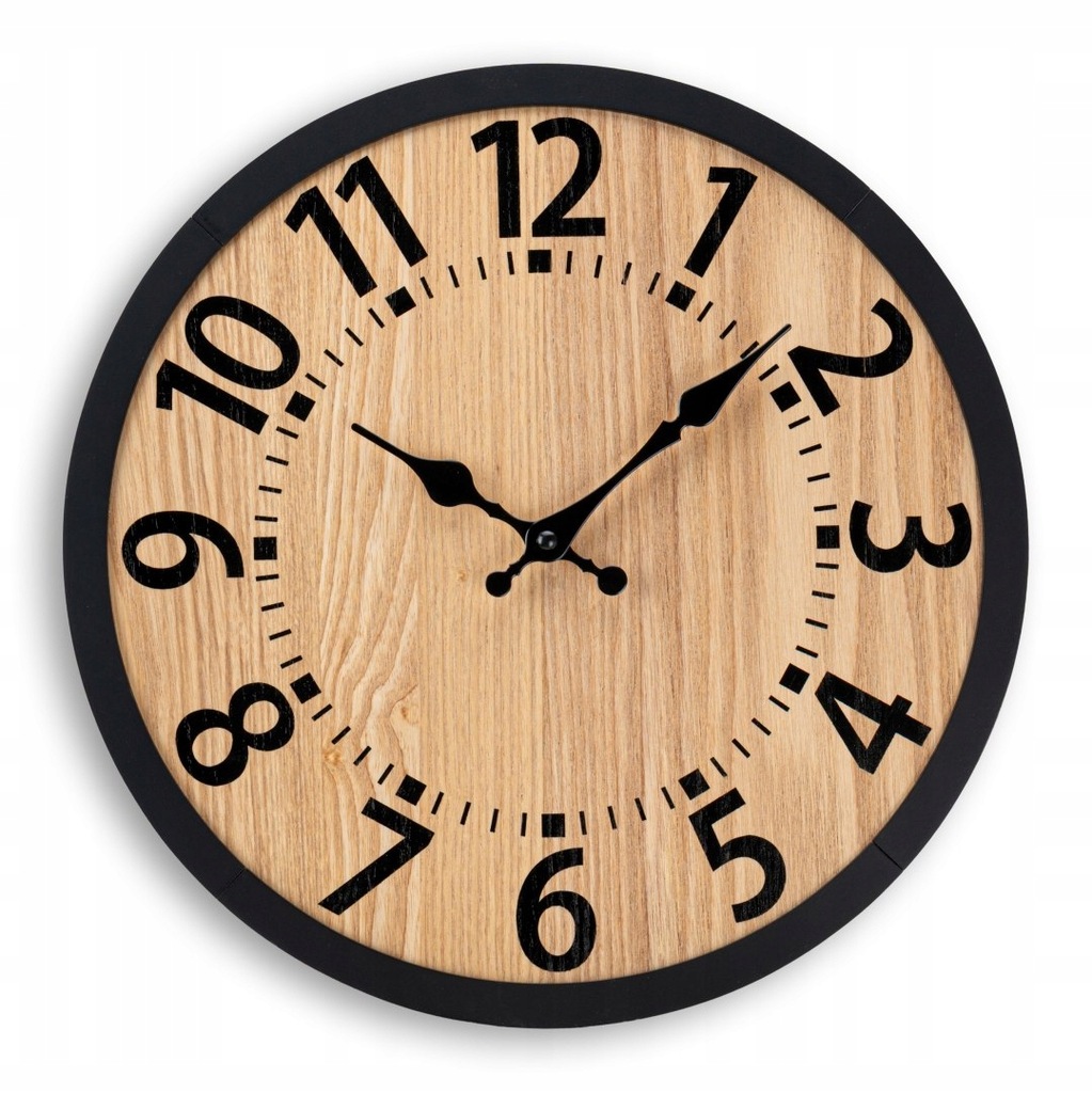 Zegar ścienny drewniany loftowy ABBAS 35 cm