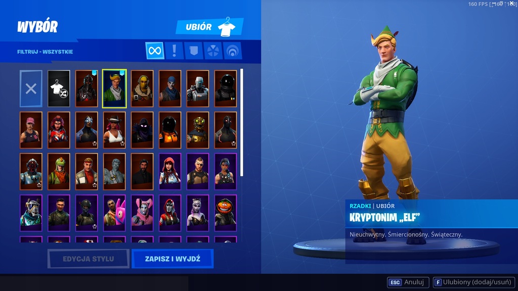 Konto Fortnite/Czarny Rycerz/ELF/45 skinów/RŚ