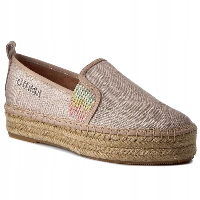 ESPADRYLE BUTY GUESS DAMSKIE BEŻOWE FAM14 BEIGE