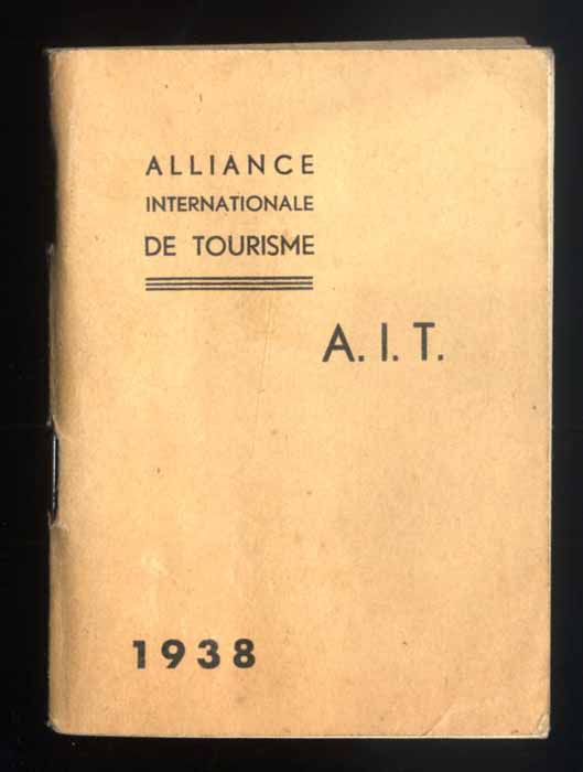 Alliance Internationale de Tourisme A.I.T. 1938.