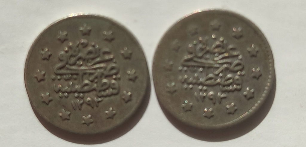 moneta srebro Imperium Osmańskie 1 kurusz 1876