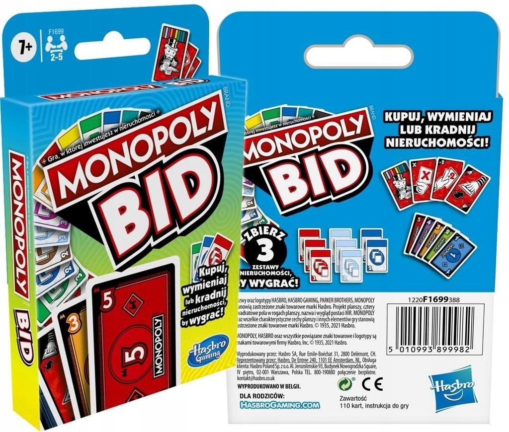Hasbro Monopoly BID Gra F1699