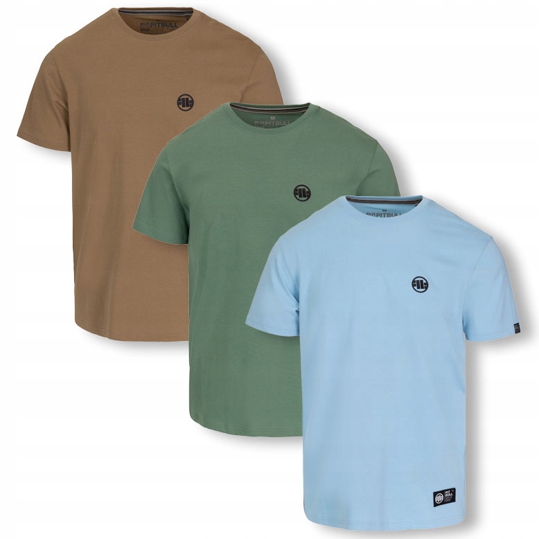 Zestaw Koszulek Męskich Small Logo 3szt Bawełniane T-shirt komplet lato