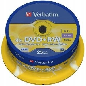 Verbatim DVD+RW [ cake box 25 | 4.7GB | 4x ]