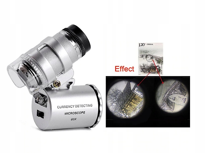 Купить Увеличительное стекло - 60Х, мини-микроскоп с подсветкой: отзывы, фото, характеристики в интерне-магазине Aredi.ru