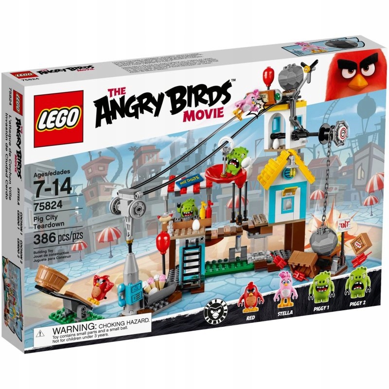 LEGO ANGRY BIRDS 75824 Demolka w Pig City **NOWY**