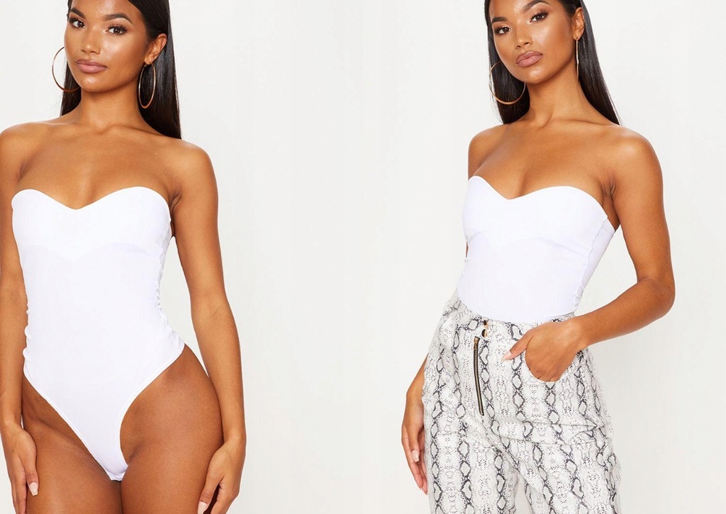 PRETTYLITTLETHING GŁADKIE BODY GORSETOWE XXL