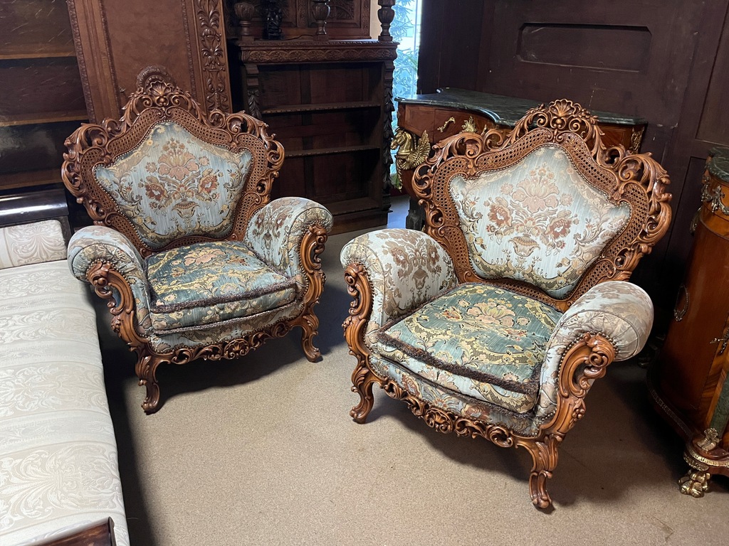 Fotel włoski barokowy ANTYKI Domański
