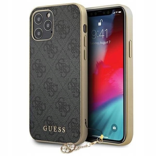 Oryginalne Etui IPHONE 12 / 12 PRO Guess Charms Collection GUHCP12MGF4GGR s