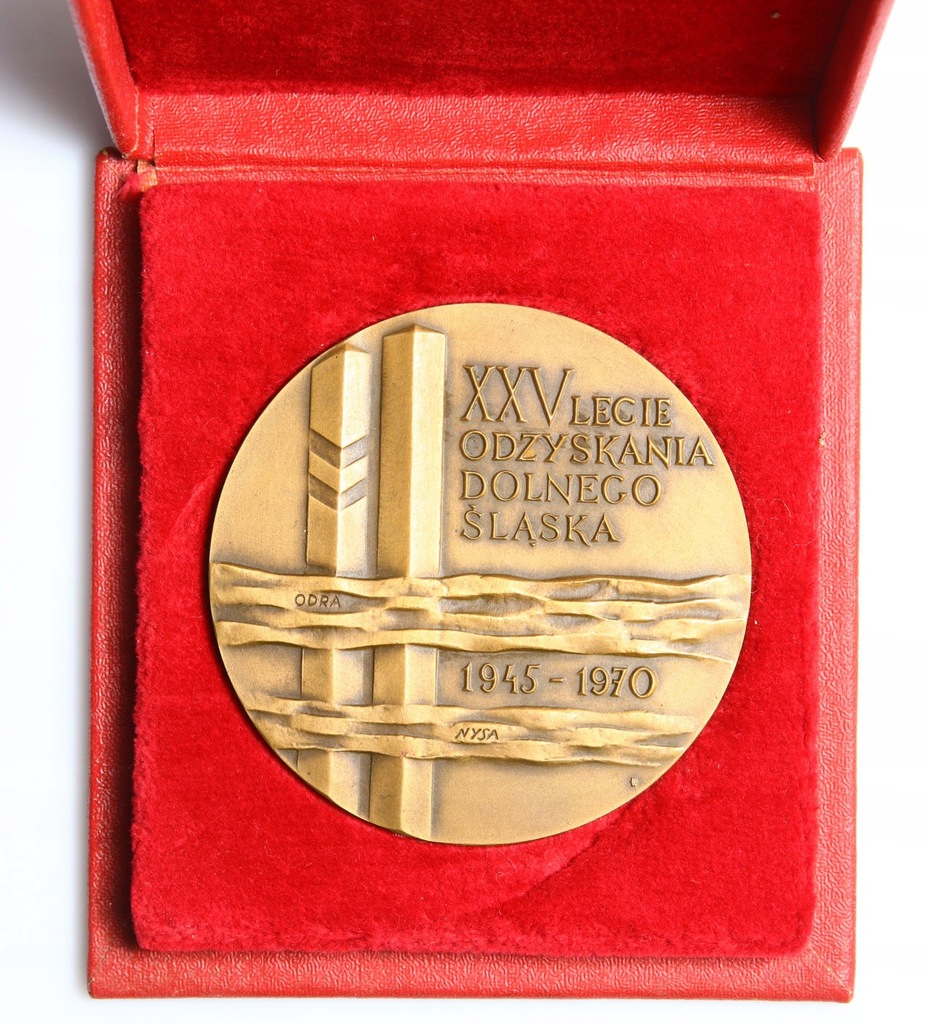 DUŻY MEDAL - XXV lecie DOLNY ŚLĄSK 1970 + pudełko