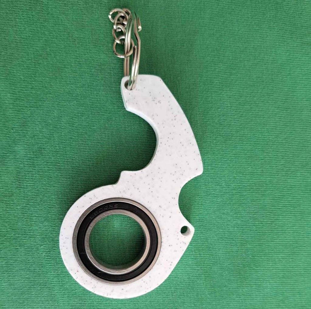 Brelok z łożyskiem KeyRambit KeySpinner TikTok 3D marmur 02