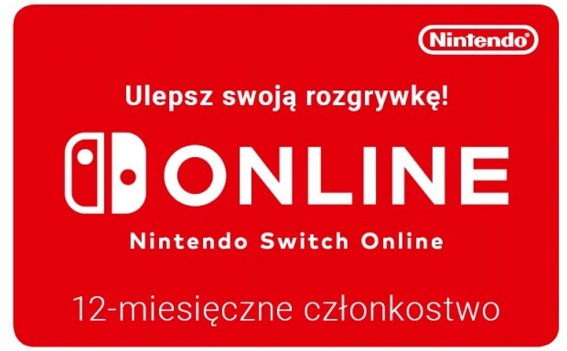 Nintendo Switch ONLINE 12 Miesięcy Rok KOD Klucz