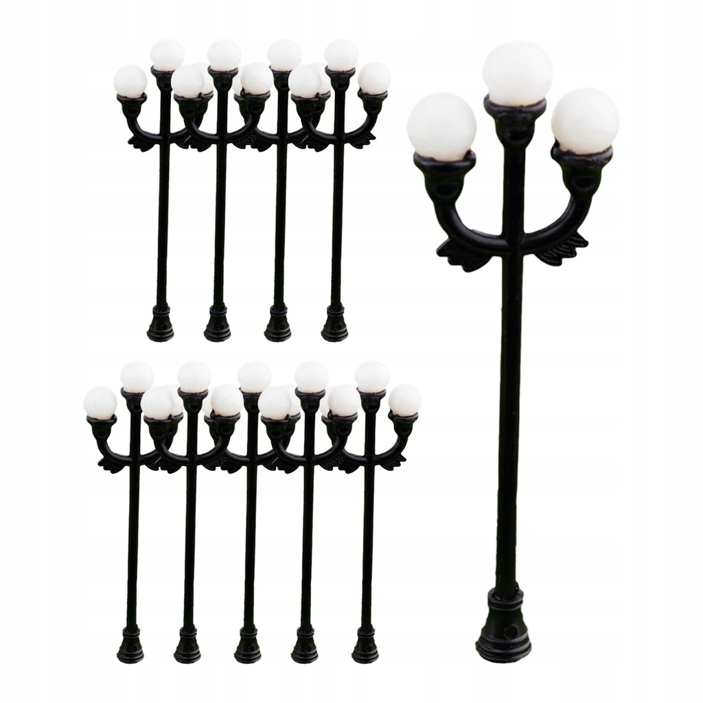 10 Pieces 1/100 Outdoor Pathway Lantern Post Micro