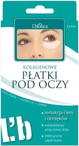 L'Biotica Kolagenowe płatki pod oczy redukcja cien