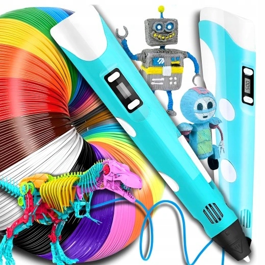 MAGICZNY DŁUGOPIS DRUKARKA 3D PEN ZABAWKA +100m