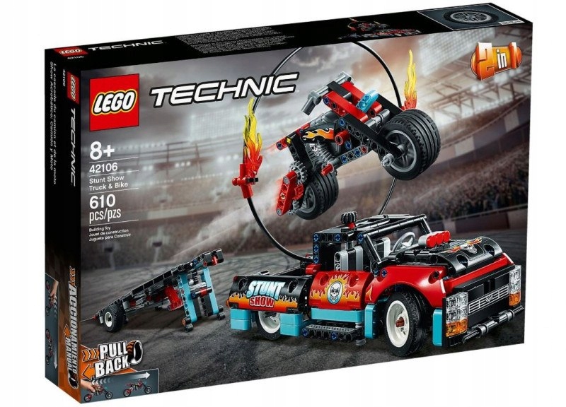 LEGO Technic Furgonetka i motocykl kaskaderski