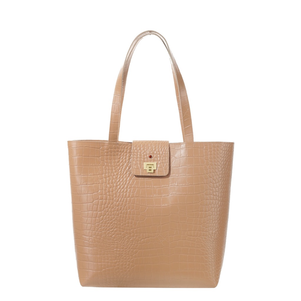 Torebka BATYCKI Yoko skóra Aligator kamel