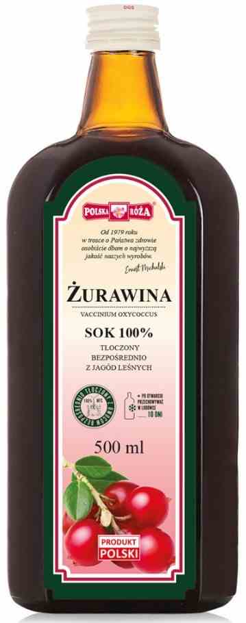 SOK Z ŻURAWINY NFC 500 ml - POLSKA RÓŻA