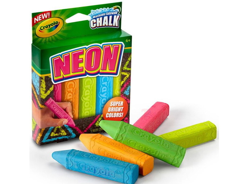 Crayola CHODNIKOWA KREDA NEONOWA 5 szt ZMYWALNA