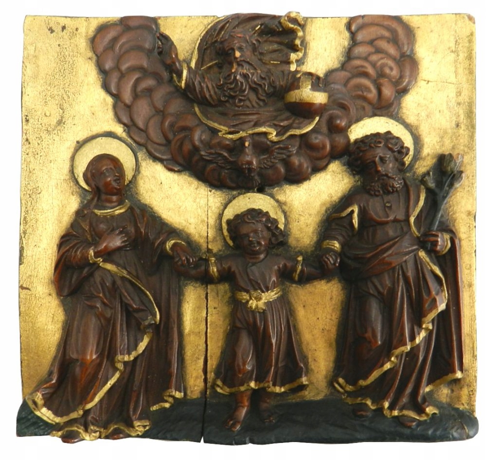 Płaskorzeźba drewniana „Trójca Stworzona” - XVII w
